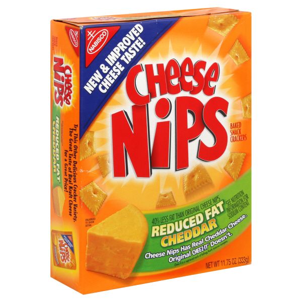 Nabisco Cheese Nips Snack Crackers, Baked, Reduced Fat Cheddar, 11.75 oz (333 g)