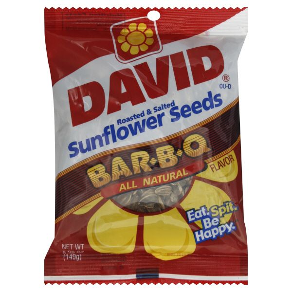 David Sunflower Seeds, Roasted & Salted, Bar-B-Q, 5.25 Oz (149 G ...