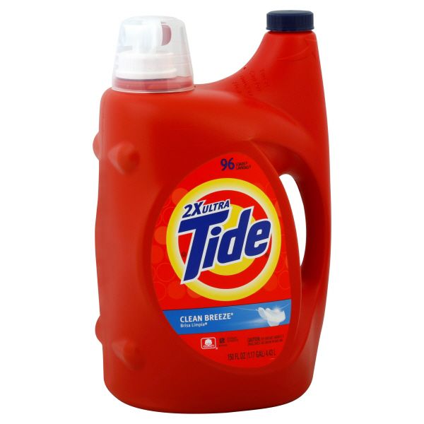 Tide Detergent, 2X Ultra, Clean Breeze, 150 fl oz (1.17 gl) 4.43 lt