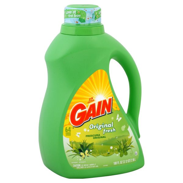 Gain Detergent, 2X Ultra, Original Fresh, 100 fl oz (3.12 qt) 2.95 lt