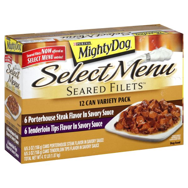 Mighty Dog Select Menu Dog Food, Seared Filets, Variety Pack, 12 - 5.5 oz (156 g) cans [4.12 lb (1.87 kg)] at Kmart.com