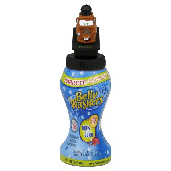 Belly Washers 100% Juice, Disney/Pixar Cars, Fruit Punch, 8 fl oz (240 ml)