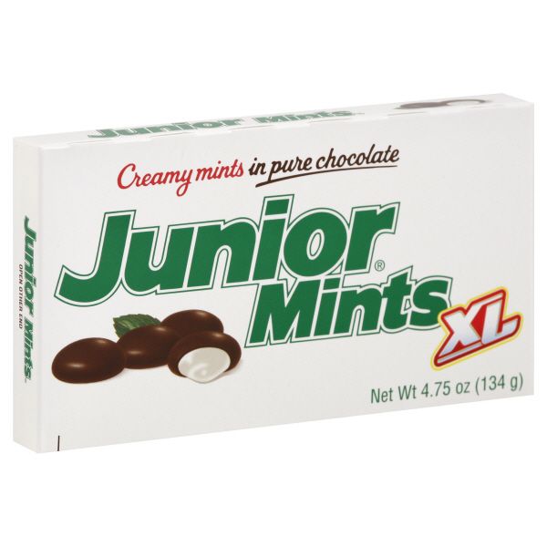 Tootsie Roll Junior Mints Creamy Mints, in Pure Chocolate, XL, 4.75 oz (134 g)