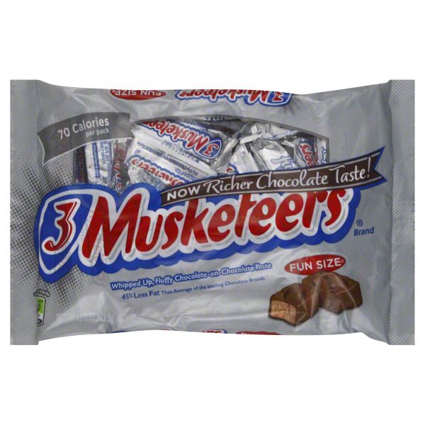 3 Musketeers Candy Bars, Fun Size, 11 oz (311.9 g) at Kmart.com