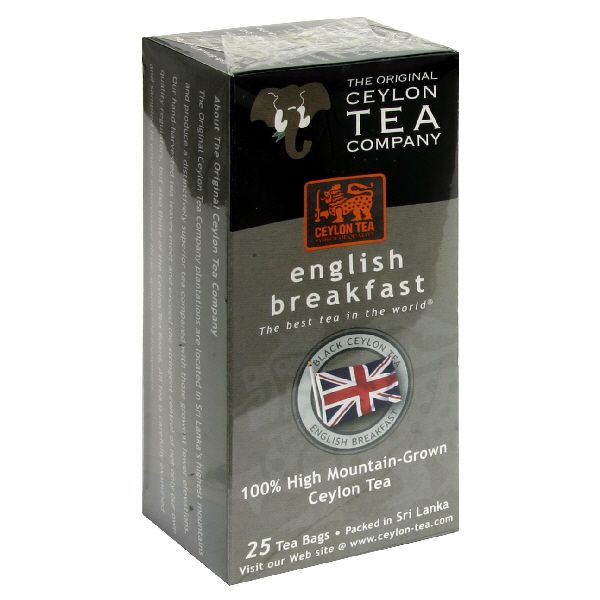 The Original Ceylon Tea Company Black Ceylon Tea, English Breakfast, 25 tea bags pack of 6