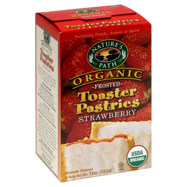 Nature's Path Organic Toaster Pastries, Frosted, Strawberry, 6 tarts [11 oz (312 g)] pack of 12