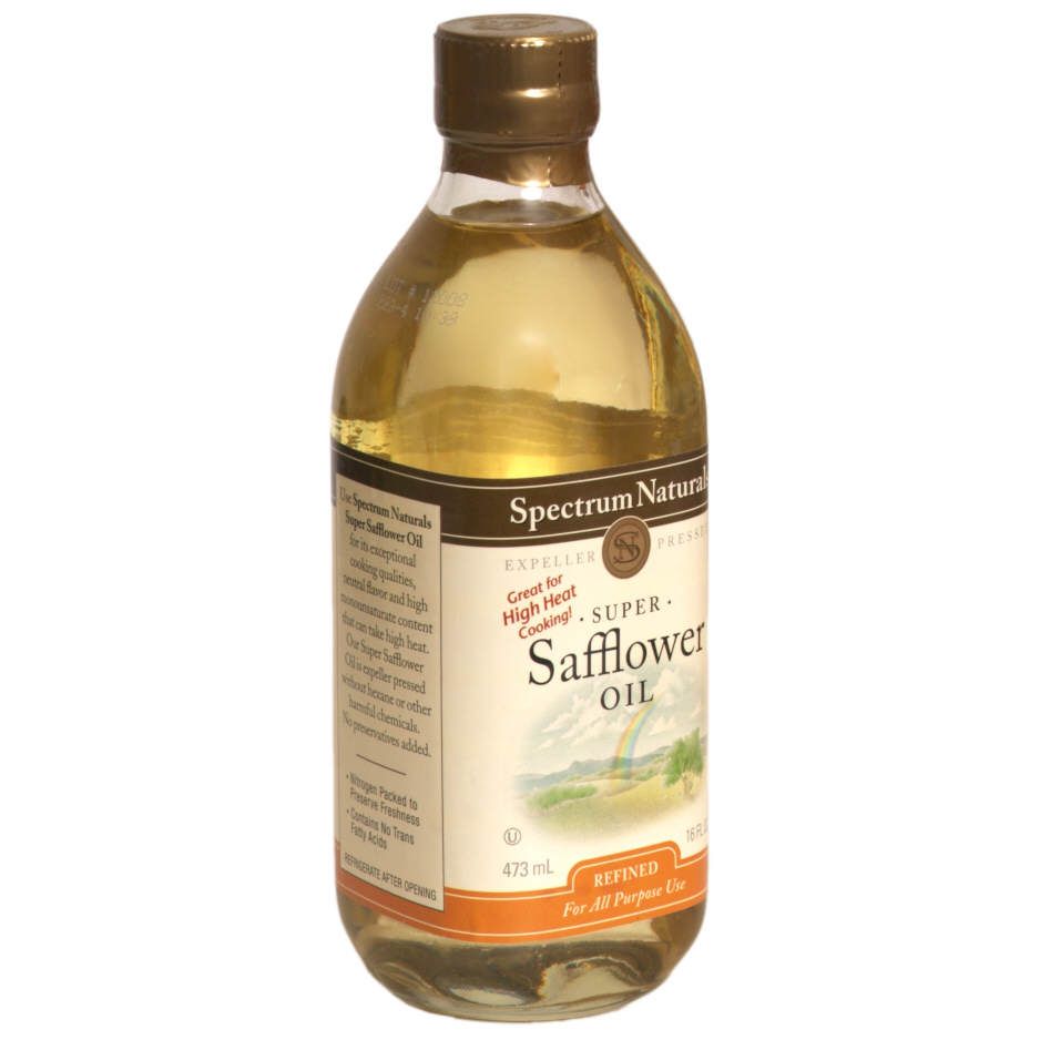 Spectrum Naturals Super Safflower Oil, Expeller Pressed, Refined, 16 fl oz (473 ml) pack of 6