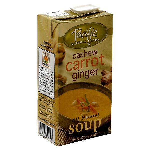 Pacific Natural Foods Pacific Natural Foods Soup, Cashew Carrot Ginger, 16 fl oz (473 ml) Pack of 12