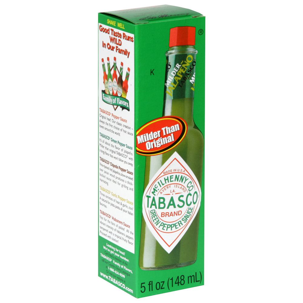 Tabasco Green Pepper Sauce, 5 fl oz (148 ml) Pack of 12