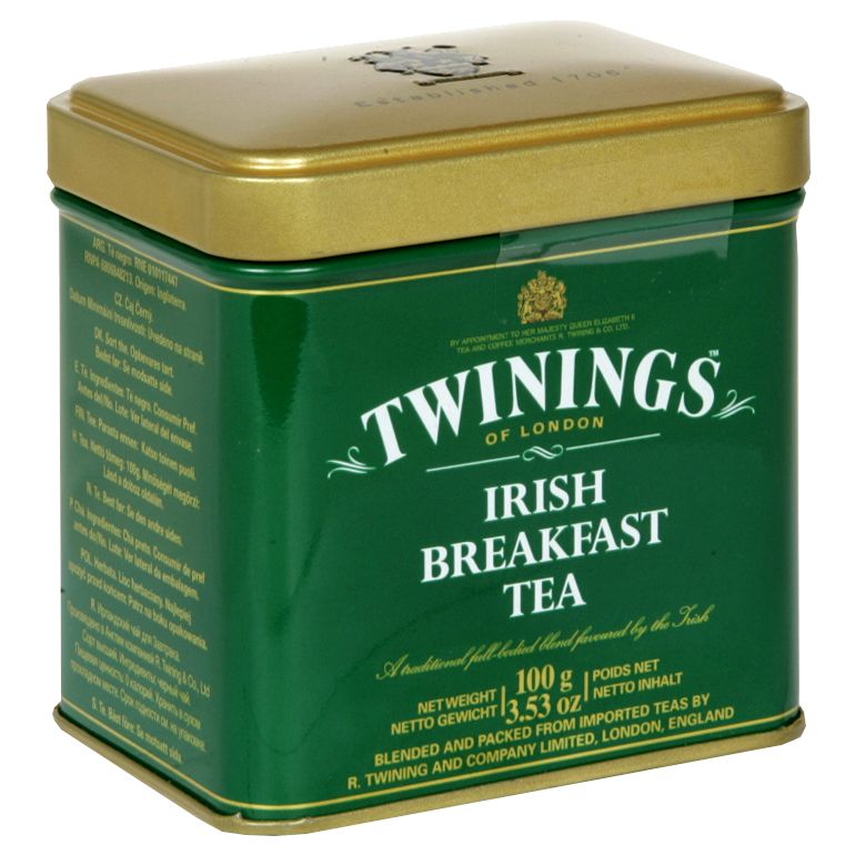 Twinings of London Tea, Irish Breakfast, 3.53 oz (100 g) Pack of 6