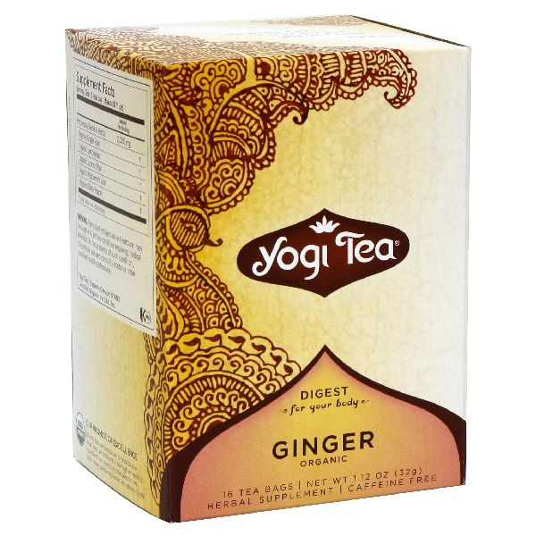 Yogi Tea Tea, Ginger, Organic, 16 tea bags [1.12 oz (32 g)]  (Box of 6)