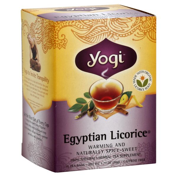 Yogi Tea Herbal Tea, Egyptian Licorice, 16 bags [1.27 oz (36 g)]  (Box of 6)