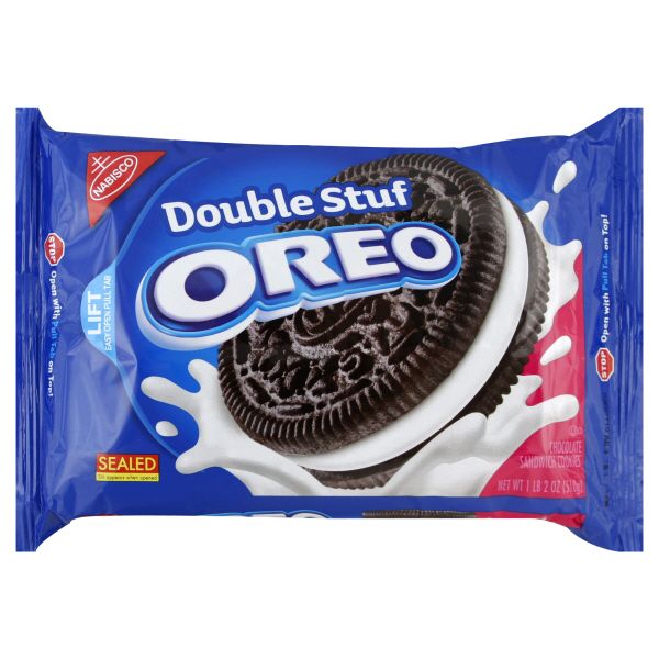 Nabisco Oreo Double Stuf Cookies, Chocolate Sandwich, 18 oz (1 lb 2 oz) 510 g