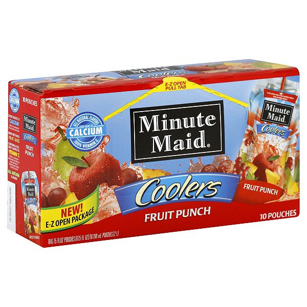 Minute Maid Coolers Fruit Drink Fruit Punch Flavored 10 6 75 Fl 033W027322120001P Minute Maid 27930