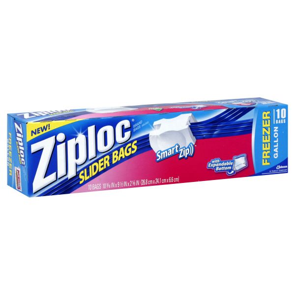 Ziploc Freezer Bags, Slider, Gallon, 10 bags at Kmart.com