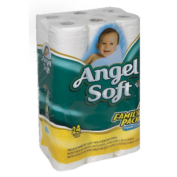 Angel Soft Bathroom Tissue, Unscented, Regular Rolls, 2-ply, Family 48384611