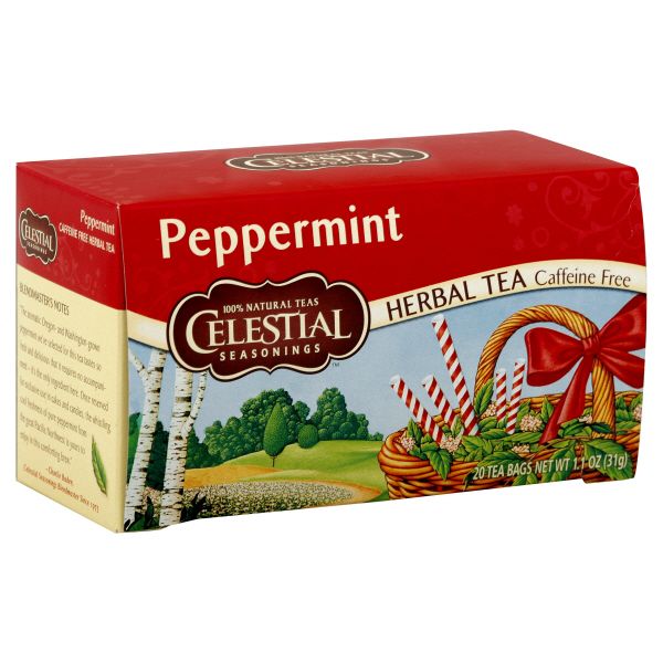 Celestial Seasonings Herbal Tea, Caffeine Free, Peppermint, 20 tea bags [1.1 oz (31 g)]