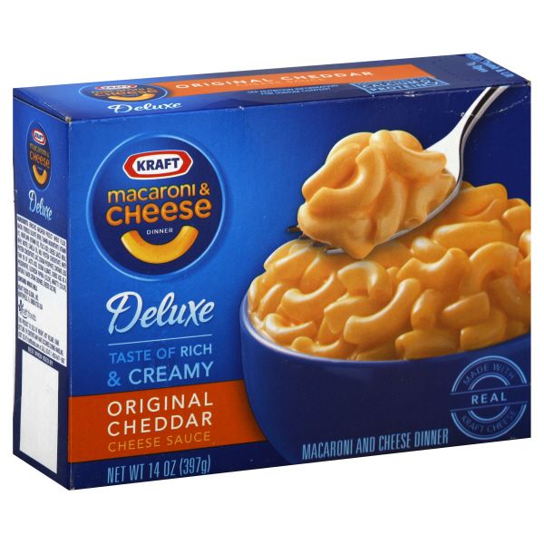 Kraft Deluxe Macaroni and Cheese Dinner, Original Cheddar Cheese Sauce, 14 oz (397 g) at Kmart.com