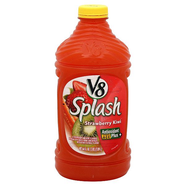V8 Splash Juice Beverage Strawberry Kiwi 64 Fl Oz 2 Qt 1 89 Lt 9990000053690012P V8 53690012