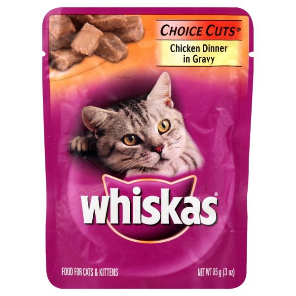 Whiskas Choice Cuts Food for Cats & Kittens, Chicken Dinner in Gravy, 3 oz (85 g) at Kmart.com