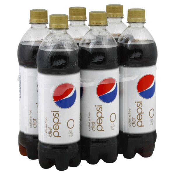 Diet Caffeine Free Pepsi Pepsi Cola, Diet, 6 - 24 fl oz (1.5 pt) 710 ml bottles at Kmart.com