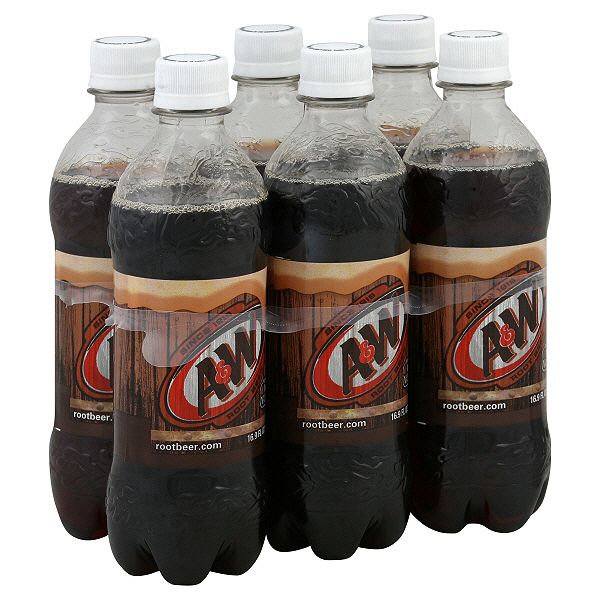 A&w Root Beer, 6 - 16.9 Fl Oz (500 Ml) Bottles 8500011