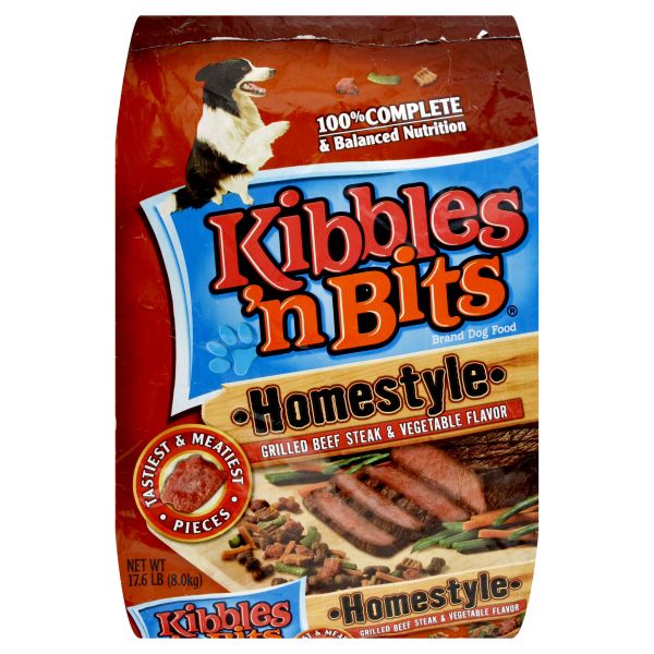Kibbles 'n Bits Homestyle Dog Food, Grilled Beef Steak & Vegetable Flavor, 17.6 lb (8.0 kg) at Kmart.com