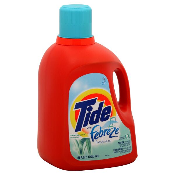 Tide With Febreze Freshness Detergent, Meadows & Rain, 150 fl oz (1.17 gal) 4.43 lt