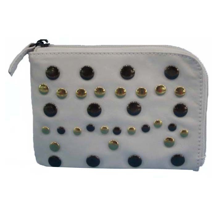 LuLu Studs Zip Around Wallet