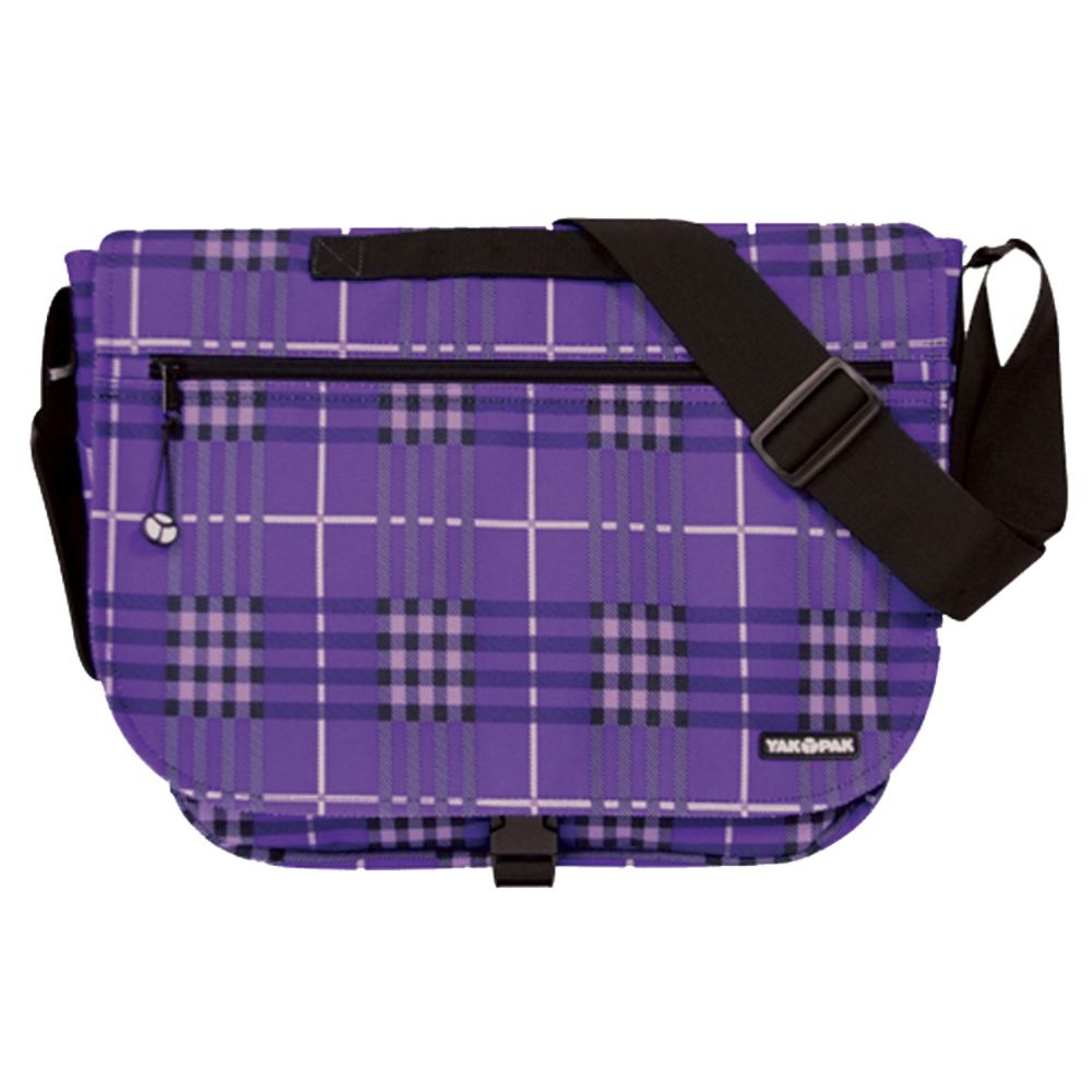 Yak Pak Purple Shirt Plaid Messenger Bag price decreased by 50%