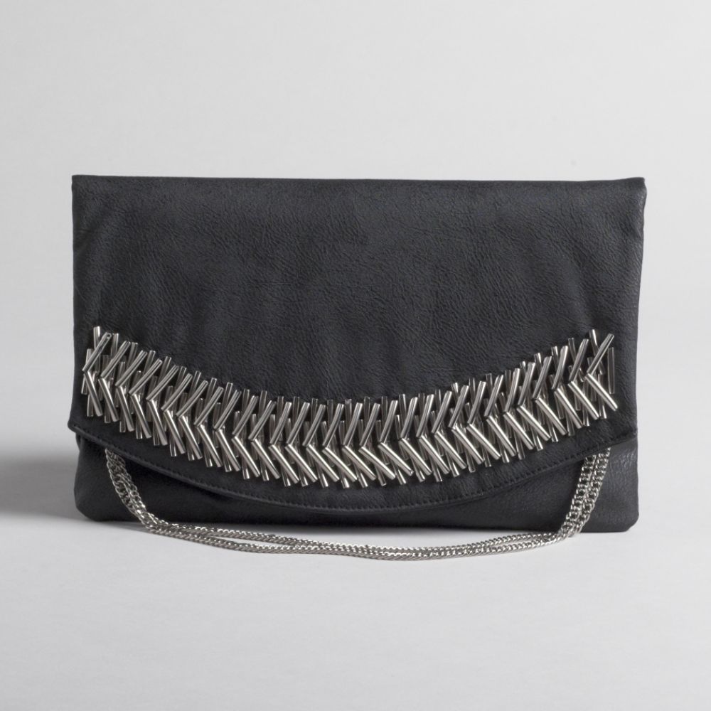 Kardashian Kollection Metal Safety Pin Clutch