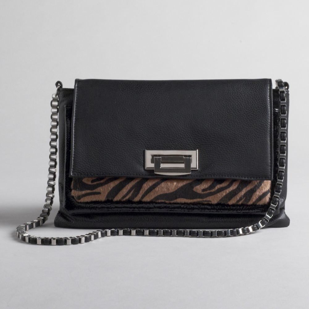 Kardashian Kollection Animal Print Chain Shoulder Bag