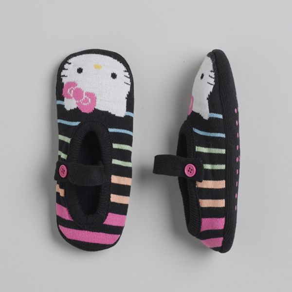 Hello Kitty Striped Maryjane Slipper Sock