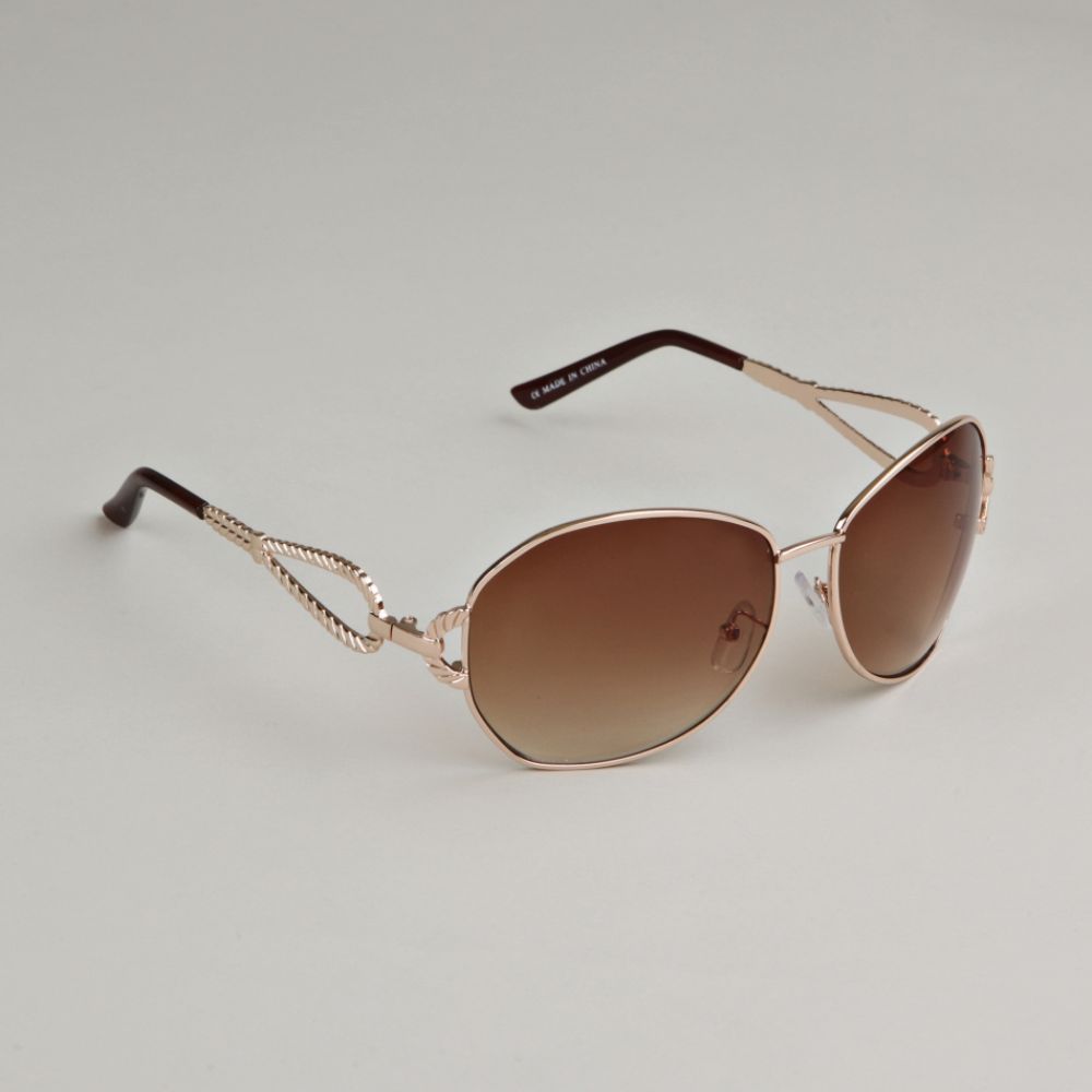 Bongo Goldtone Metal Rope Stem Sunglasses