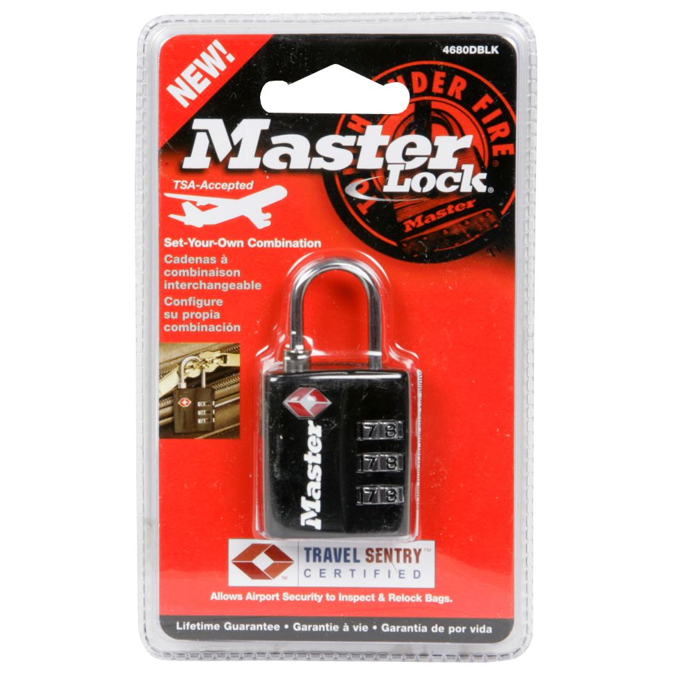 Master Lock Padlock, Resettable Combination Lock, 1 lock