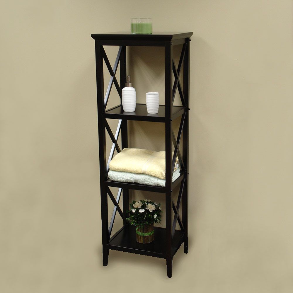 Towel Cabinet  Bathroom on Sourcing Solutions X Frame Bathroom Towel Tower   Espresso Finish