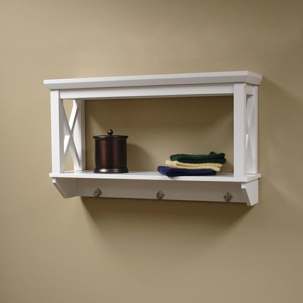 Sourcing Solutions X-Frame Bathroom Wall Shelf - White Finish at Kmart.com
