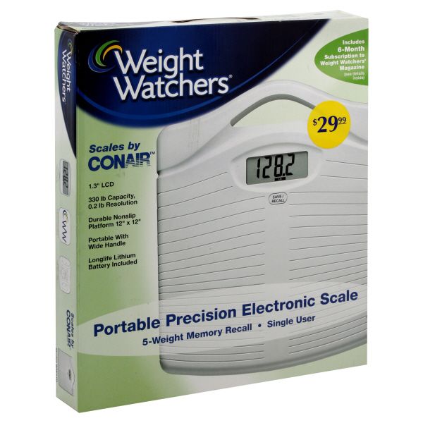 Weight Watchers Conair Weight Watches Electronic Scale, Portable, Precision, 1 scale