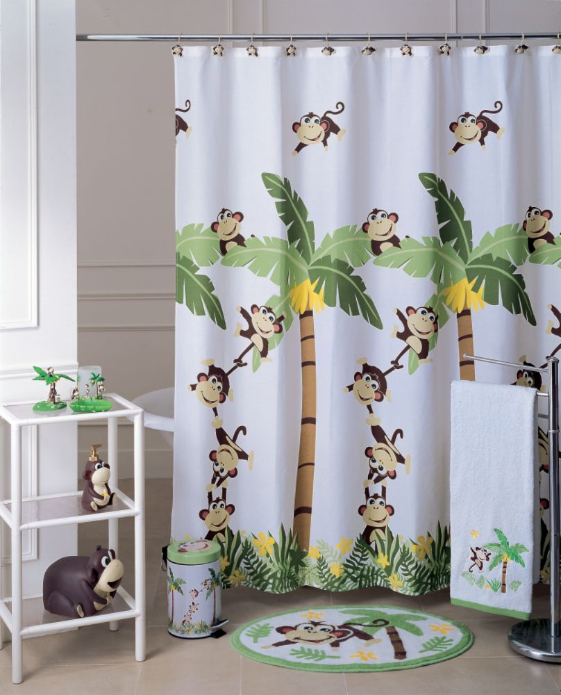 Colormate Monkey Nation Shower Curtain