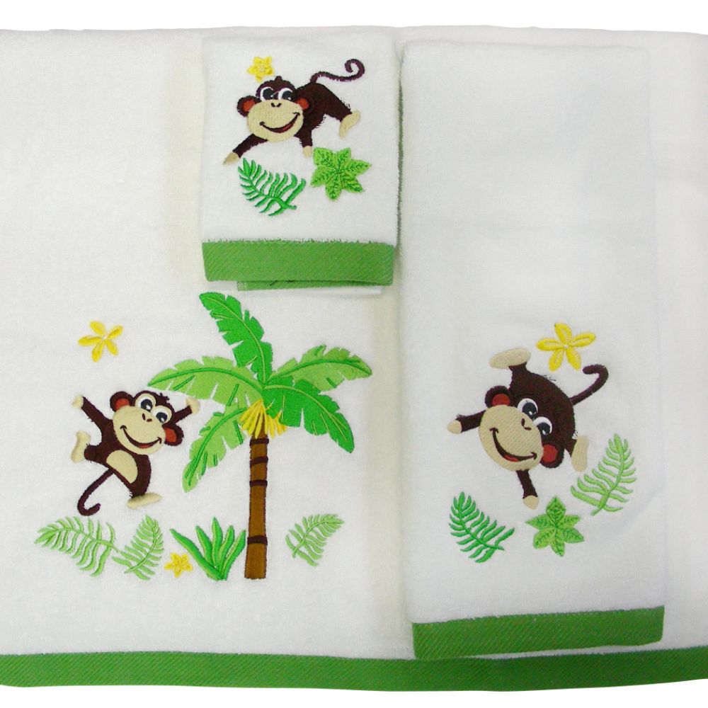 Colormate Monkey Nation Bath Towel