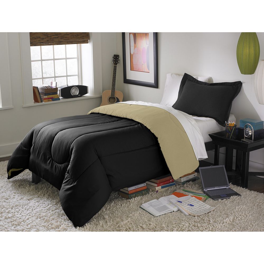 Twin Comforters on Coexist By Cannon Black Khaki Twin Twin Xl Reversible Comforter Set