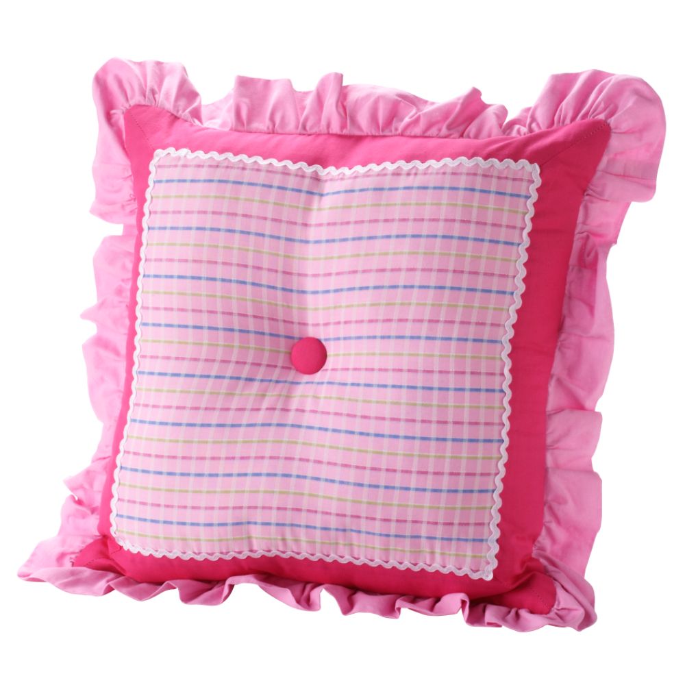 Colormate Kids 16 in. L x 16 in. W, Ruffle Pillow