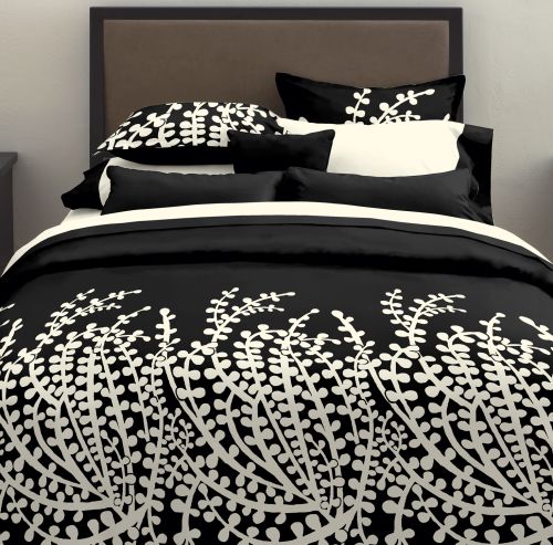 Manor Hill Branches Black King 3-Piece Duvet Set