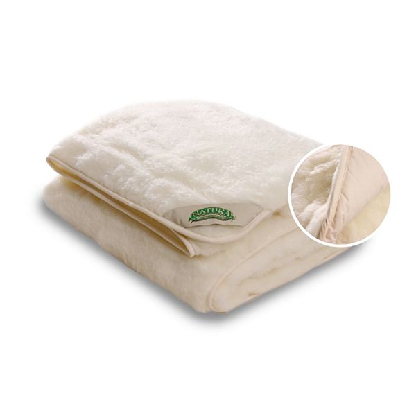 Natura King Reversible Wool On Top Mattress Pad