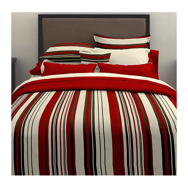 Manor Hill Plaza Red Full/queen 3-piece Duvet Cover Set