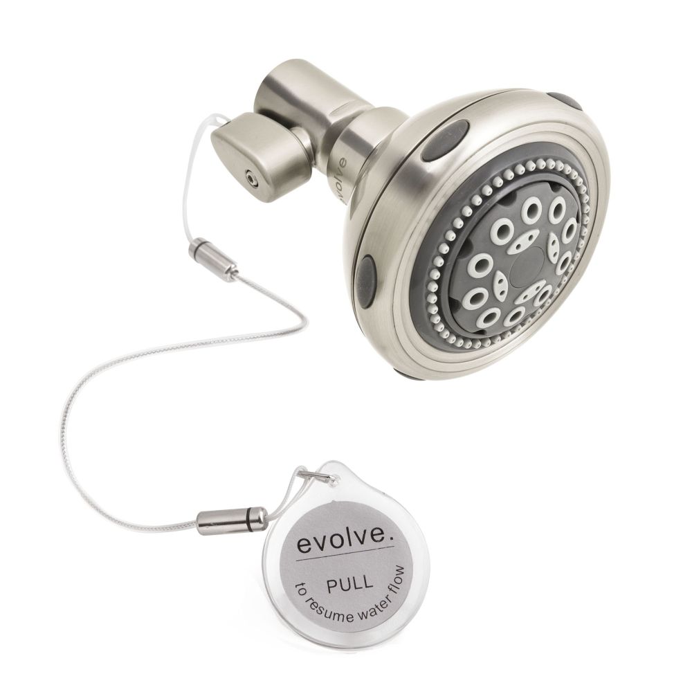 Evolve Monarch 4 inch Eco-Luxury Shower Head Brushed Nickel Finish
