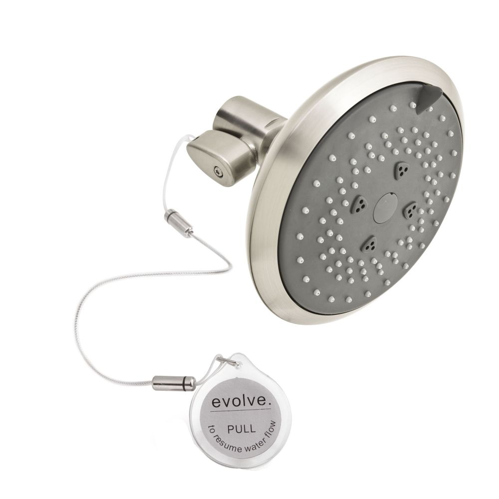 Evolve Water Lily 5.5 inch Eco-Luxury Rain Showerhead Brushed Nickel Finish