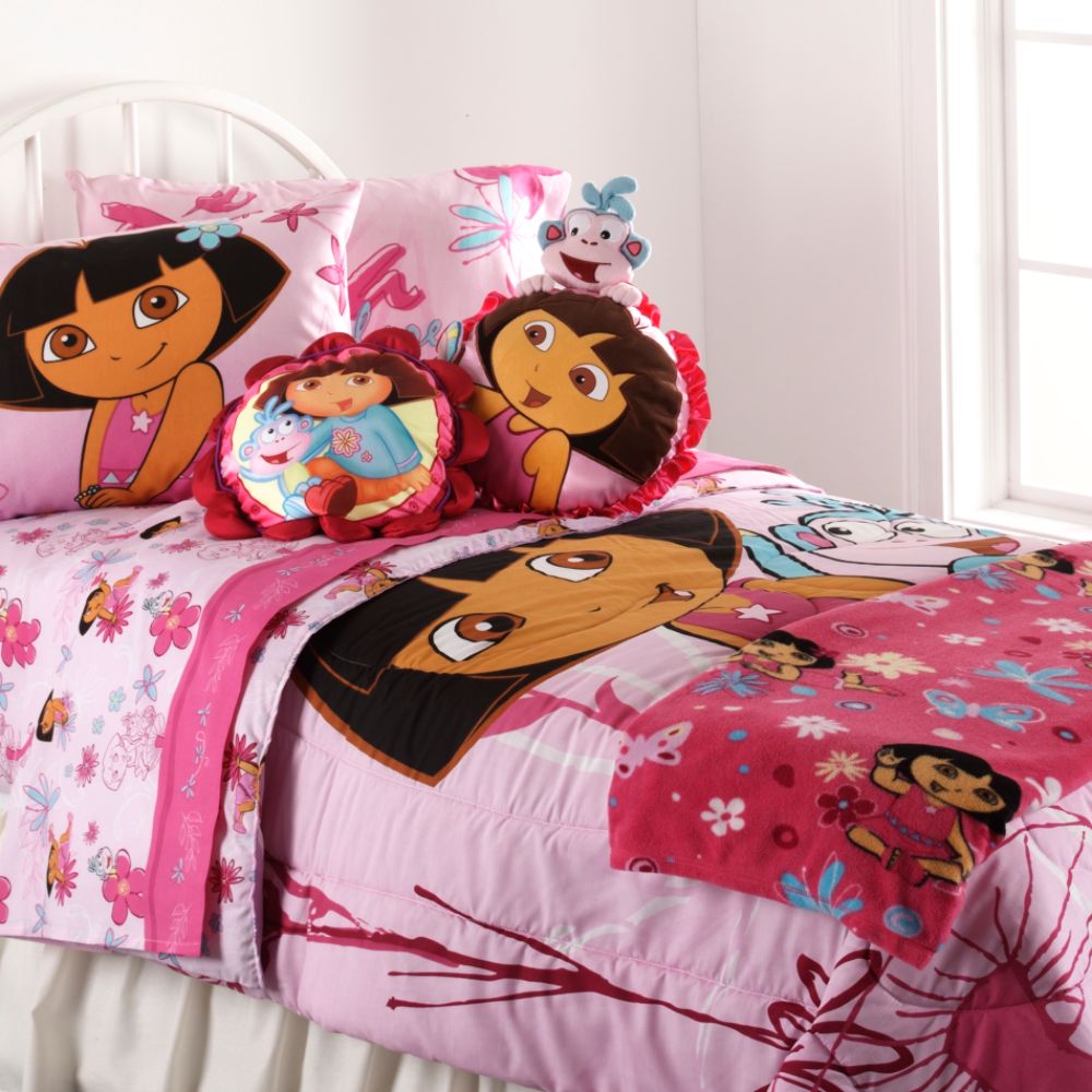 Toddler Dora Bedding on Cartoon Comforters And Movie Tv Characters Bedding For Kids