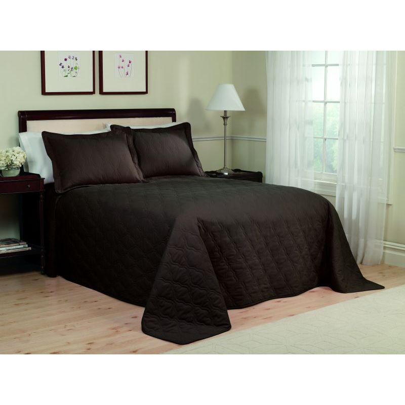 Cannon Chocolate Trellis Solid Bedspread Mini Sets