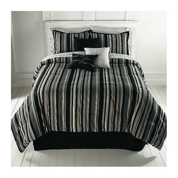 Colormate Midnight Stripe Reversible Comforter 
